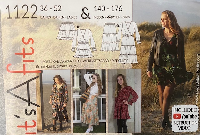 It s a Fit patroon nr. 1122 rok en jurk zowel lang als kort maatvoering 36 52 en 140 176