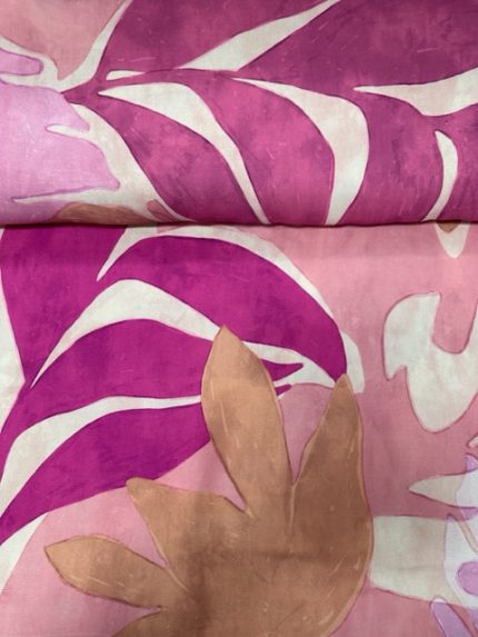 Crêpe, 100% Viscose, beige, fuchsia, roze