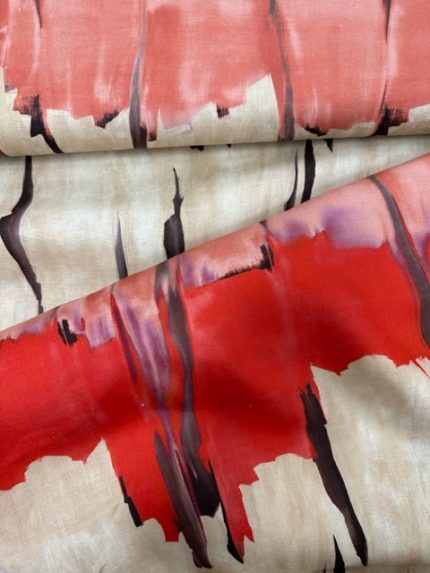 100% Linnen, beige, rood, roze, bruin