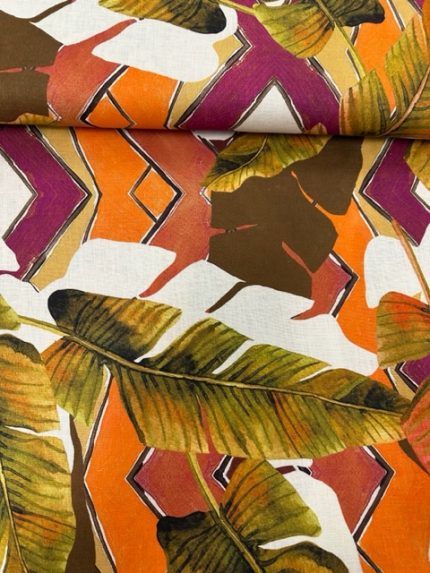 100% Linnen, beige, bruin, cerise, oranje