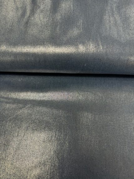 Lichtblauwe jeans met stretch en ZILVER-kleurig laagje