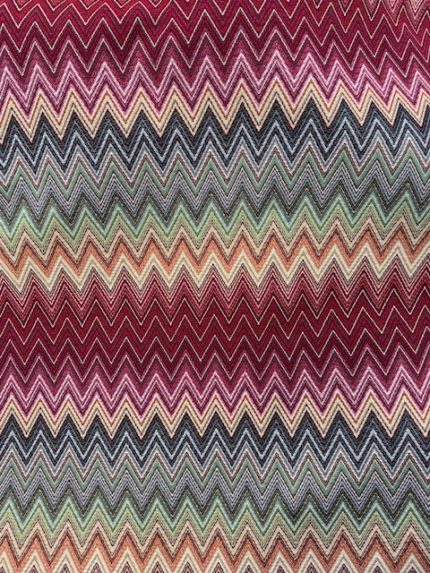 Canvas, geweven jacquard (voor- en achterkant hetzelfde)  Missoni-motief
