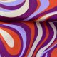 Katoen-Satijn, oranje-paars-cyclaam kleuren