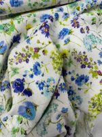 Viscose Lin Coton, couleurs bleu-violet-vert sur fond beige - Image 2