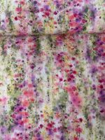 Coton extensible, type Seersucker, teintes rose-lilas-vert (Knip-Mode été 2025)
