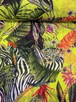 Voile crêpe, impression numérique avec des scènes tropicales et des chaînes - Image 2