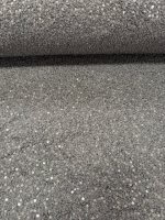Bouclé, anthracite-grijs met zilverkleurige glitter-lovertjes