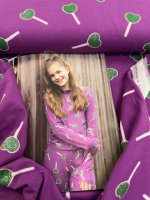 Jersey, Violet imprimé avec des sucettes vertes à paillettes - Image 2