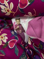 Jogging/fleece, 2/36031, Cyclaam-fuchsia-beige-groen, (binnenkant fleece) - Afbeelding 2