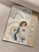Tricot/Jersey, 2/3009,  gestreept, wit en zandkleurig - Afbeelding 2