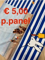 Panel: Het bekende konijntje, blauw