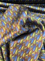 Stretch Satijn, groen-blauw-bordeaux - Afbeelding 3